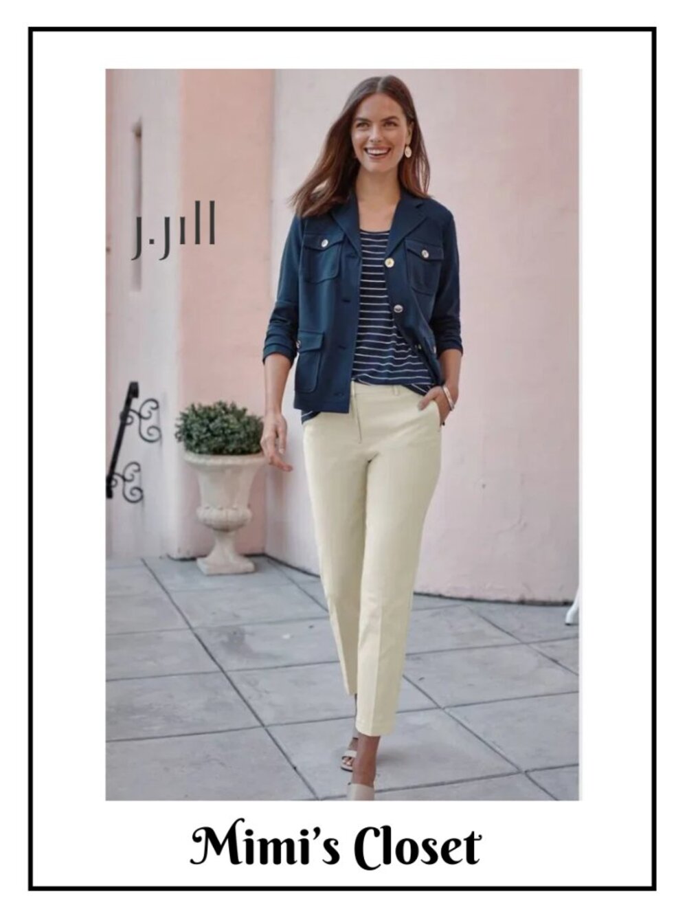 J.JILL WEAREVER COLLECTION Refined Twill Woven Trouser Size 16